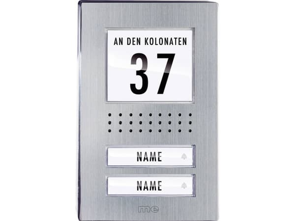 m-e modern-electronics ADV-120.1 EG Utomhusenhet Dörrintercom Bredband 2-familjshus Rostfritt stål