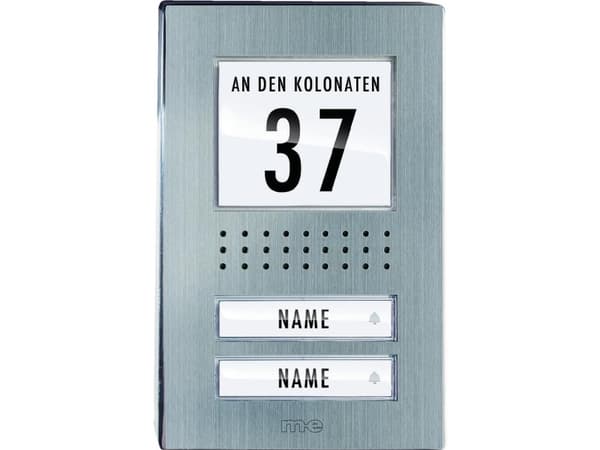 M-E MODERN-ELEKTRONIKK Dørtelefonanlegg Kablet utedel ADV-120.1 EG 2 familiehus Edelst (ADV-120.1 EG)