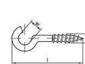 TOOLCRAFT 159614 Buede skrue kroge 100 mm Galvaniseret stål 100 stk