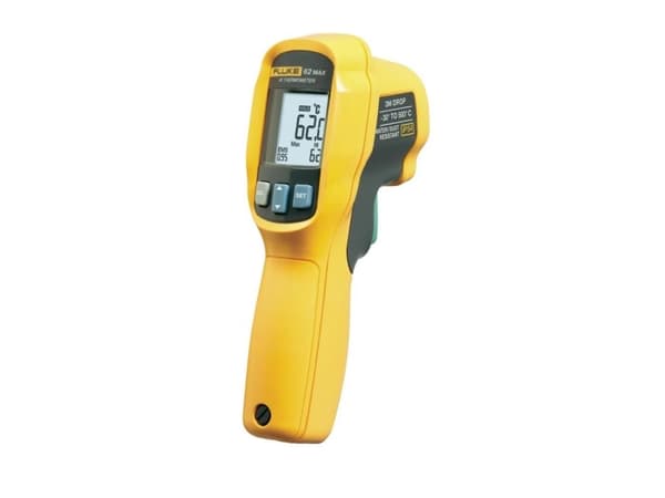 Fluke 62 MAX, F, °C, -30 - 500 °C, Gult, -22 - 932 °F, 1,5 °C, Rektangulær