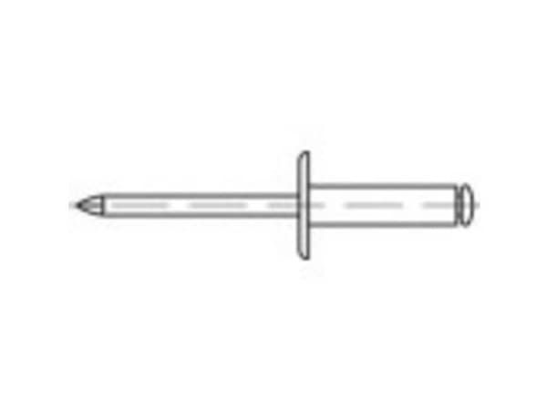 TOOLCRAFT 160144 Åben blindnitte (Ø x L) 5 mm x 30 mm Alumiini Stål 100 stk