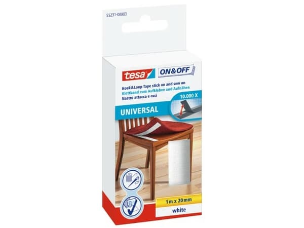 TESA 55231-00003-01, Vit, 20 mm, 1 m, 1 styck, Låda
