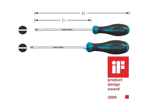 Hazet HEXAnamic Værksted Kærv-skruetrækker Klinge-bredde: 4 mm Klinge-længde: 100 mm DIN ISO 2380-1, DIN ISO 2380-2