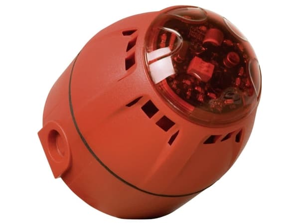 Compro Combi-Sounder Led Chiasso Razor Red Flash Light, Continuous Sound 12 V/Dc, 24 V/Dc 100 Db