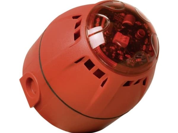 Compro Combi-Sounder Led Chiasso Razor Red Flash Light, Continuous Sound 12 V/Dc, 24 V/Dc 100 Db