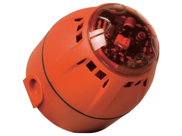 Compro Combi-Sounder Led Chiasso Razor Red Flash Light, Continuous Sound 12 V/Dc, 24 V/Dc 100 Db
