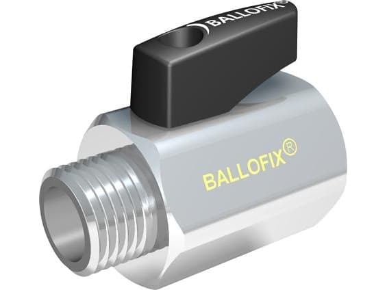 Broen Ballofix Muffe-nippel - 1/2-3/8 med håndtag