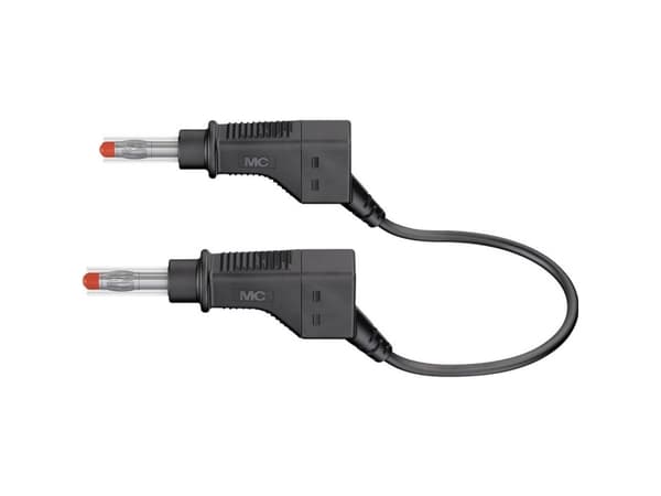 Stäubli XZG425/SIL Säkerhetsprovledning [Lamellanslutning 4 mm - Lamellanslutning 4 mm] 1,50 m Svart 1 st