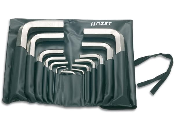 Hazet Unbrako Vinkelskruetrækker-sæt 2 mm, 3 mm, 4 mm, 5 mm, 6 mm, 7 mm, 8 mm, 9 mm, 10 mm, 12 mm 10 dele