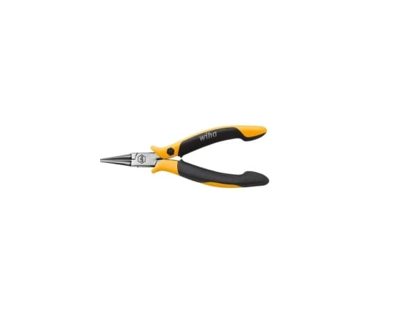 Wiha Z 37 0 04, Pyöreäkärkiset pihdit, Musta, Keltainen, 120 mm, 68 g