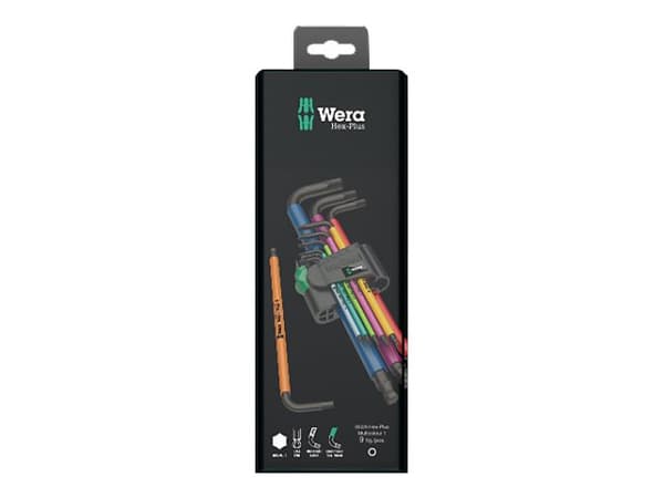 Wera 950/9 Hex-Plus - L-nyckelsats - 9 delar - i hållare