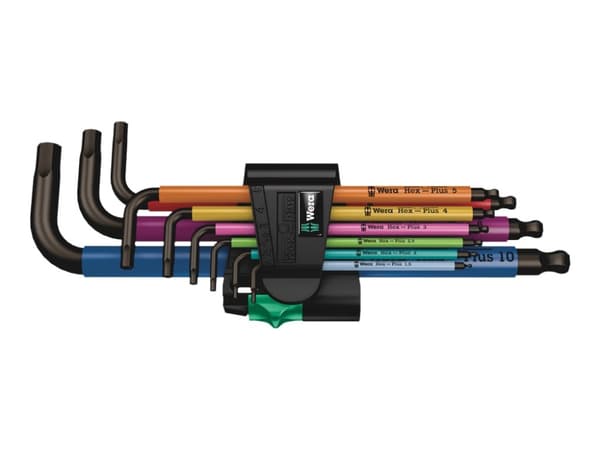 Wera 950/9 Hex-Plus - L-nyckelsats - 9 delar - i hållare