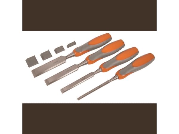 Set med trämejslar med blad av härdat stål, 6,5, 13, 19, 25 mm bredd AVIT AV10010