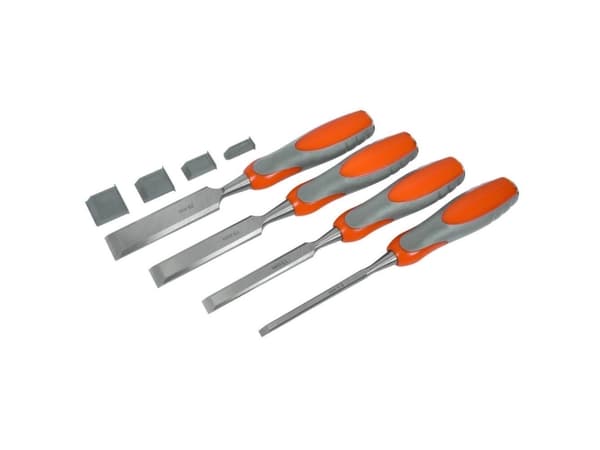 Set med trämejslar med blad av härdat stål, 6,5, 13, 19, 25 mm bredd AVIT AV10010