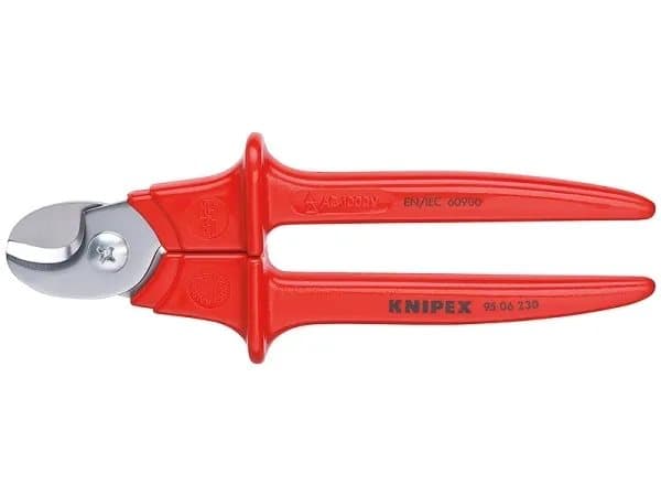 Knipex 95 06 230, Käsikaapelileikkuri, Punainen, Ruostumaton teräs, Ruostumaton teräs, 7 cm, Saksaa