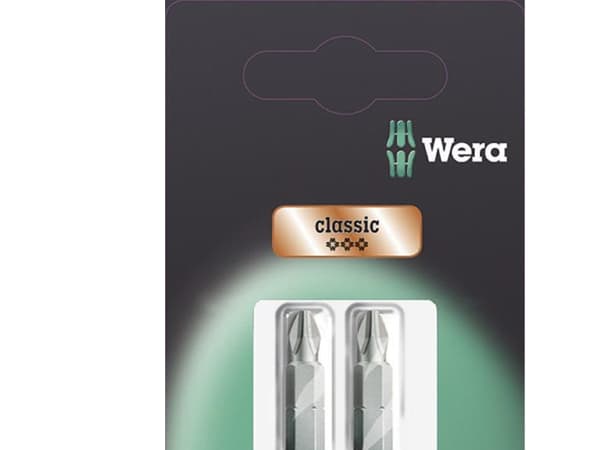 Wera 05073307001, 3 stykker, Philips, 1/4", PH 1, PH 2, PH 3, Blister, Tsjekkisk Republikk