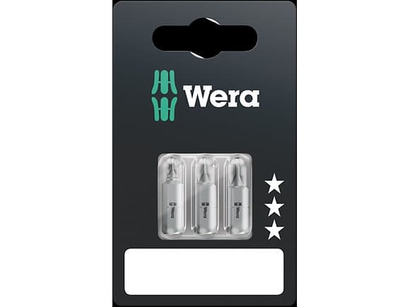 Wera 05073307001, 3 stykker, Philips, 1/4", PH 1, PH 2, PH 3, Blister, Tsjekkisk Republikk