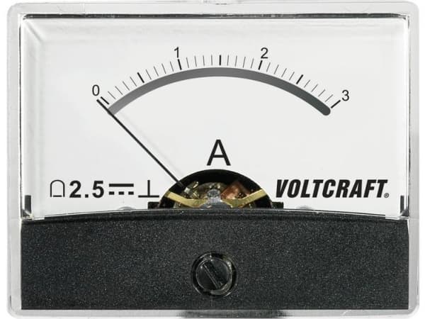 VOLTCRAFT AM-60X46/3A/DC AM-60X46/3A/DC Måleapparat til indbygning AM-60X46/3A/DC 3 A Drejespole