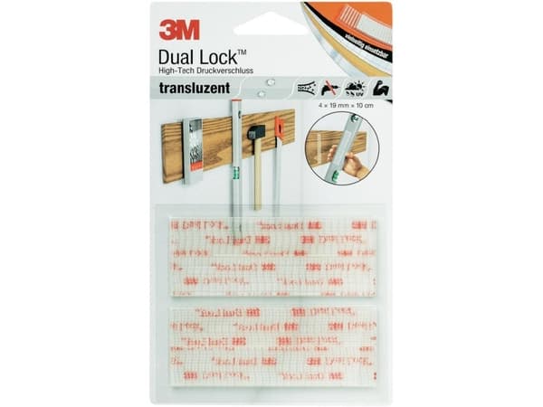 3M DL-HT Tarranauha liimaukseen Sienipää (L x S) 100 mm x 19 mm Läpinäkyvä 4 kpl