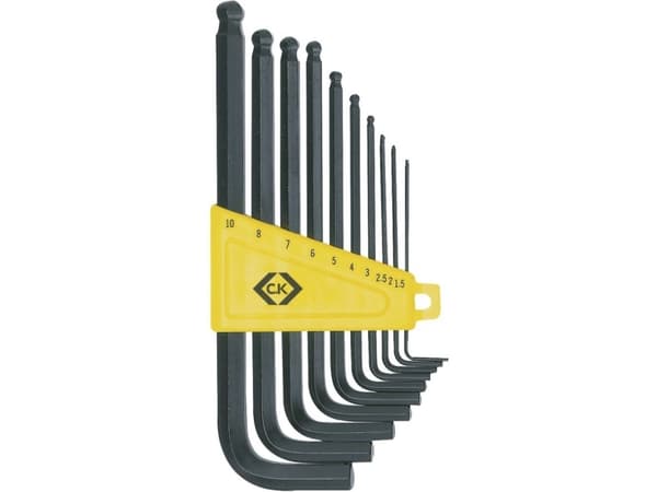 C.K Unbrako Vinkelskruetrækker-sæt 1.5 mm, 2 mm, 2.5 mm, 3 mm, 4 mm, 5 mm, 6 mm, 7 mm, 8 mm, 10 mm 10 dele