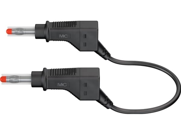 Stäubli XZG425/SIL, Testkabel, Svart, Silikon, 2.5 mm ², CAT II, Silikon