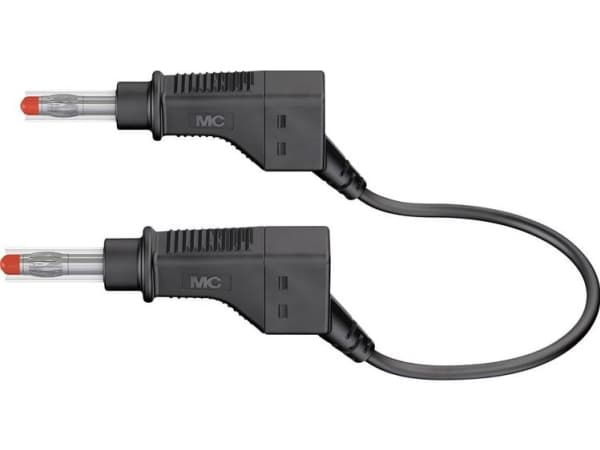Stäubli XZG425/SIL, Testkabel, Svart, Silikon, 2.5 mm ², CAT II, Silikon