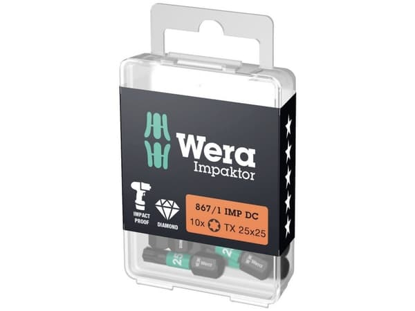 Wera 05057625001, 1 kpl, Torx, TX25, Ruostumaton teräs, TX 25, CE, GS, DVE