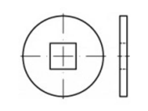 Mellemlægsskive 14 mm 44 mm Stål 100 stk TOOLCRAFT 107010
