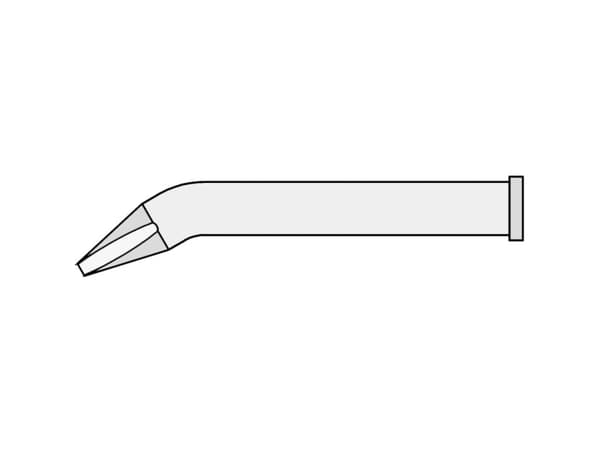 Weller XT AX Loddespids Mejselform, bøjet Spidsstørrelse 1.6 mm Spids-længde 51.5 mm Indhold 1 stk