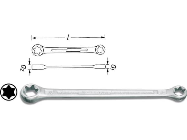 HAZET 609-E20XE24, Silver, 20,24 mm, Silver, 224 mm, 171 g, 1 styck