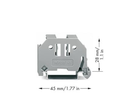 Wago 249-117, Separator för kopplingsplintar, Grå, 10 mm, 45 mm, 28,2 mm, 5,12 g