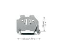 Miniatyrbild 4 av 4: Wago 249-117, Separator för kopplingsplintar, Grå, 10 mm, 45 mm, 28,2 mm, 5,12 g