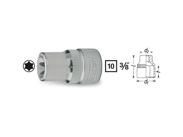 HAZET 880-E11, Pistorasia, 3/8", Metrinen, 1 pää(t), E11, 1,4 cm