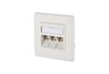 Pikkukuva 1 / 5: METZ CONNECT 130B12D31002-E, RJ-45, 6a, Valkoinen, 80,5 mm, 48,5 mm, 80,5 mm