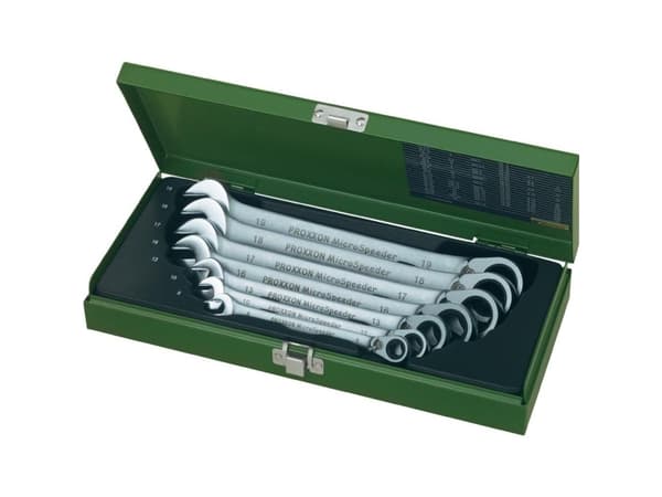 Proxxon Industrial 23124 MicroSpeeder Gaffelnyckelsats 7 stycken 8 - 19 mm