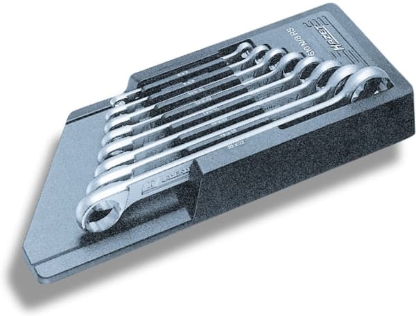 HAZET 610N/8RS, Kromvanadiumstål, Sølv, 6x7,21x22 mm, Sølv, 26 cm, 8 stykker