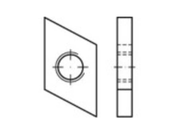 TOOLCRAFT 161553 Gevindplade til hammerhovedskruer M8 Stål Galvaniseret 100 stk