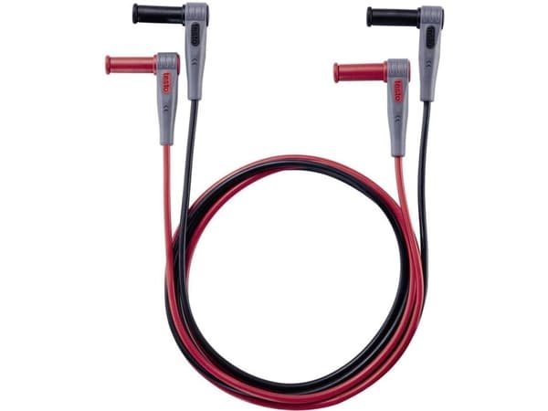 testo 0590 0014 Turvatestausjohtosarja [liitin 4 mm - liitin 4 mm] 1,00 m musta, punainen 1 kpl 1 kpl