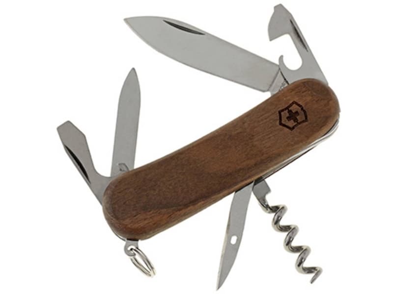 Victorinox EvoWood 10, Fällkniv av slipjoint-modell, Kniv med flera verktyg, 17,5 mm, 54 g