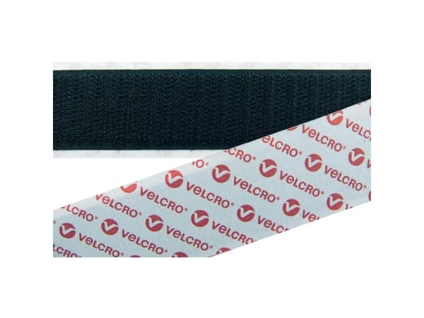 VELCRO® E08802033011425 Tarrakiinnike liimalle 25000 mm x 20 mm Musta 25 m