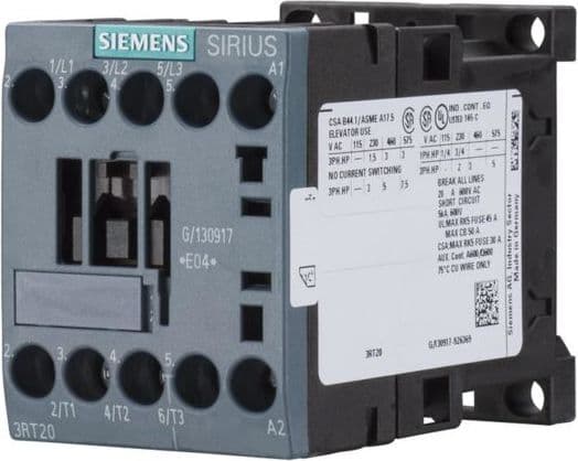 Siemens 3RT2015-1AP02 Contactor 3 x brytare 3 kW 230 V/AC 7 A med hjälpkontakt 1 st