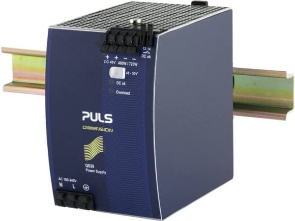 PULS DIMENSION QS20.481 DIN-kiskoon kytketty virtalähde, DIN-virtalähde 48 V/DC/10 A 480 W (QS20.481)