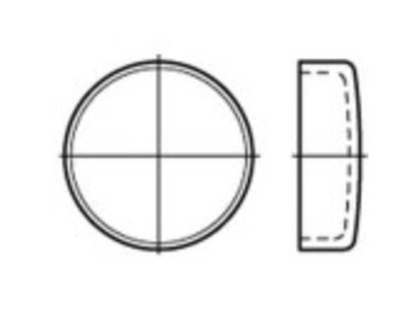 TOOLCRAFT Beskyttelsesdæksel Stål 107073 100 stk (Ø) 18 mm