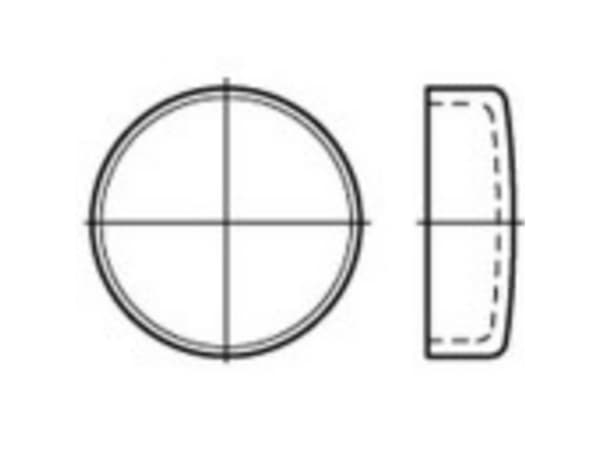 TOOLCRAFT Beskyttelsesdæksel Stål 107073 100 stk (Ø) 18 mm