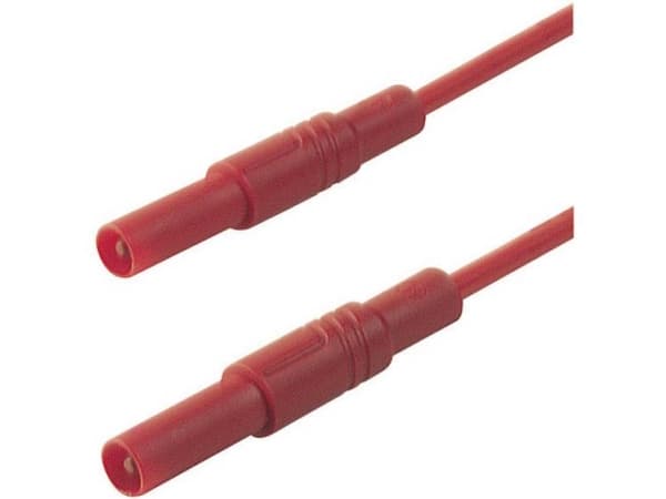 SKS Hirschmann MLS SIL GG 200/1 Sikkerhedsprøveledning [Lamelstik 4 mm - Lamelstik 4 mm] 2.00 m Rød