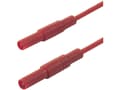 Pikkukuva 1 / 5: SKS Hirschmann MLS SIL GG 200/1 Sikkerhedsprøveledning [Lamelstik 4 mm - Lamelstik 4 mm] 2.00 m Rød