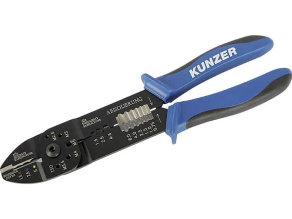 Kunzer 7KSZ01 Puristuspihdit Eristetyt kaapelikengät;, Eristämättömät kaapelikengät 1,5-6 mm²