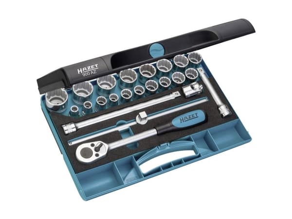 HAZET 900AZ, Støpselsett, Metrisk, 23 hoder, 35,5 cm, 235 mm, 5 kg