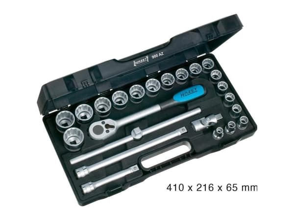 HAZET 900AZ, Støpselsett, Metrisk, 23 hoder, 35,5 cm, 235 mm, 5 kg