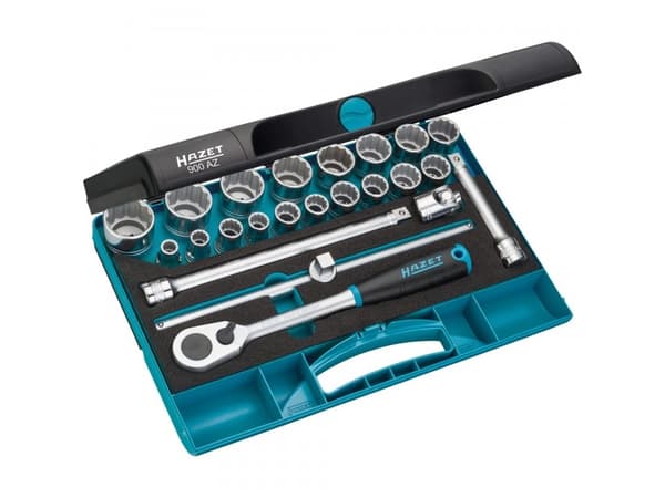 HAZET 900AZ, Støpselsett, Metrisk, 23 hoder, 35,5 cm, 235 mm, 5 kg